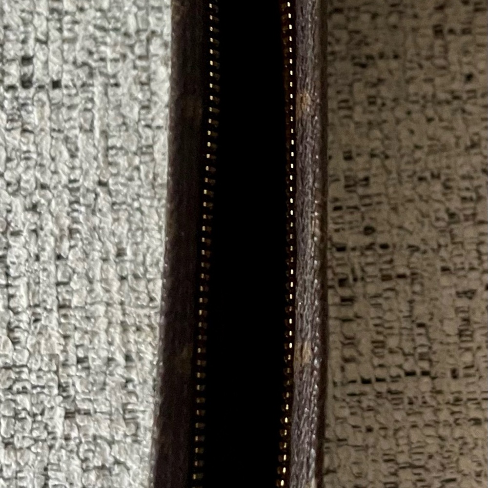 Louis Vuitton Brown and Gold Zippered Pouch - Picture 4 of 10